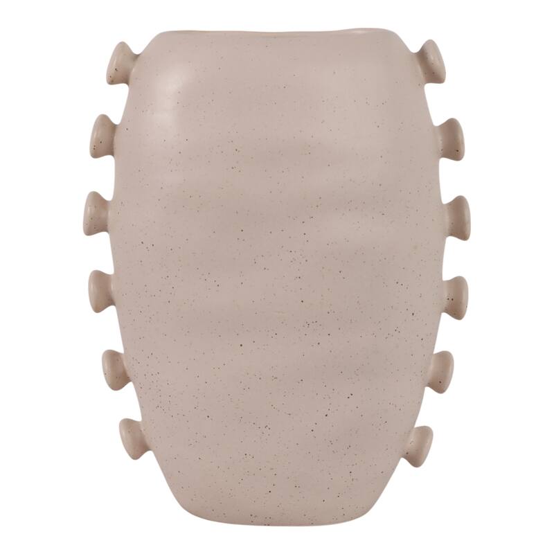 Stoneware Vase Statement-Making Tall Unique Side Detailing Home Decor