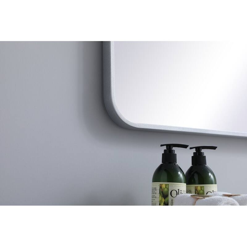Ezra Soft Corner Metal Rectangular Mirror
