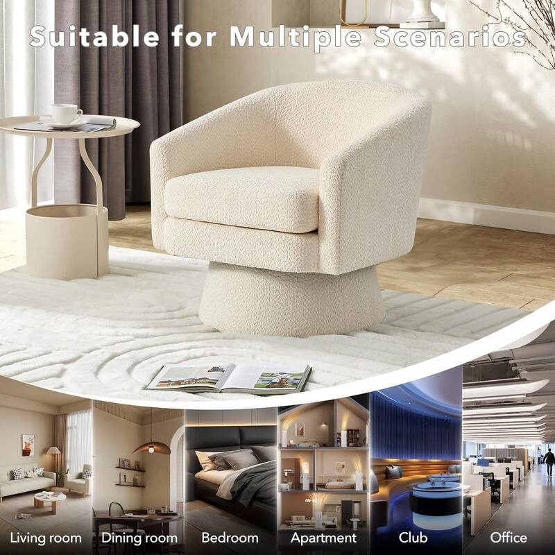 360° Swivel Comfy Accent Sofa Chair for Living Room, Bedroom