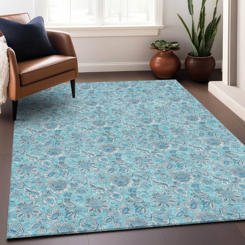 Premium Washable Super Soft Floral Modern Mayfield Rug