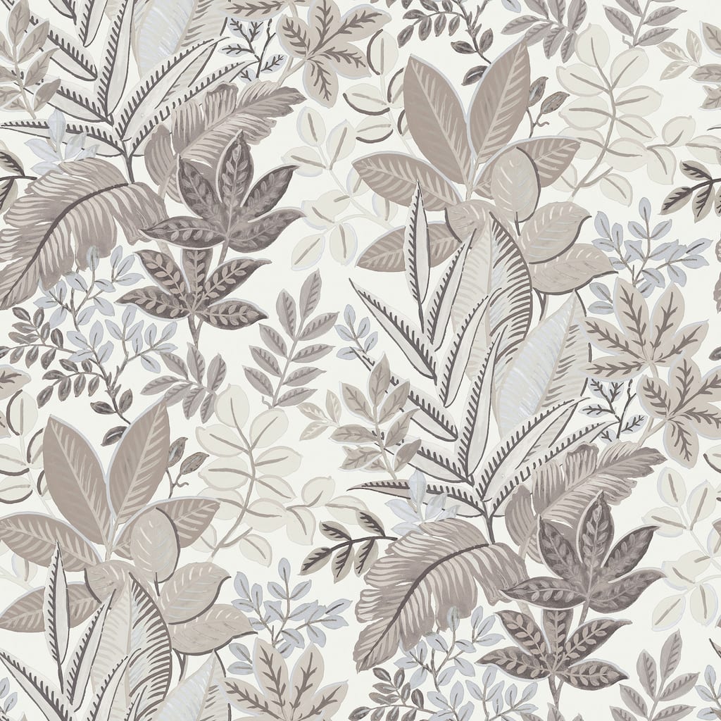 Galerie Wallcoverings Into The Wild Leaf Foliage Non-woven Metallic Wallpaper Roll