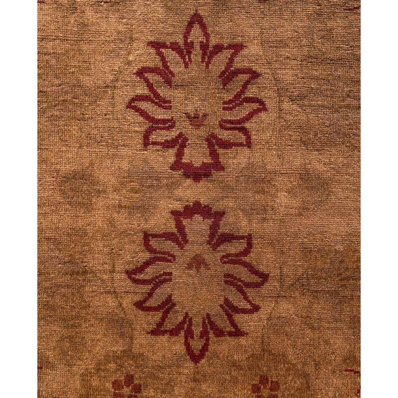 Overdyed One-of-a-Kind Hand-Knotted Runner Rug - Brown - 2' 6" x 12' 2"