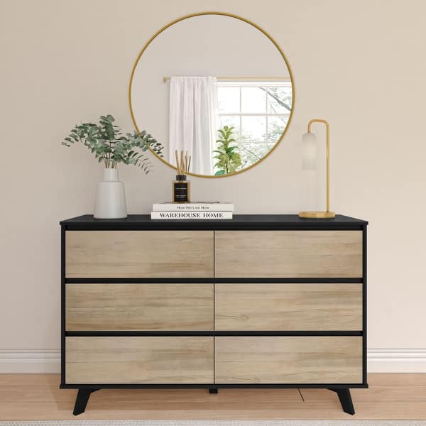 plank and beam modern dresser Harbor 6 Drawer Dresser, Blonde