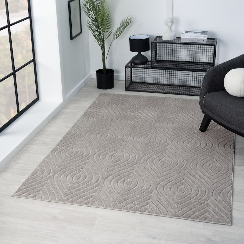 Sevita Modern Trellis Indoor/Outdoor Area Rug