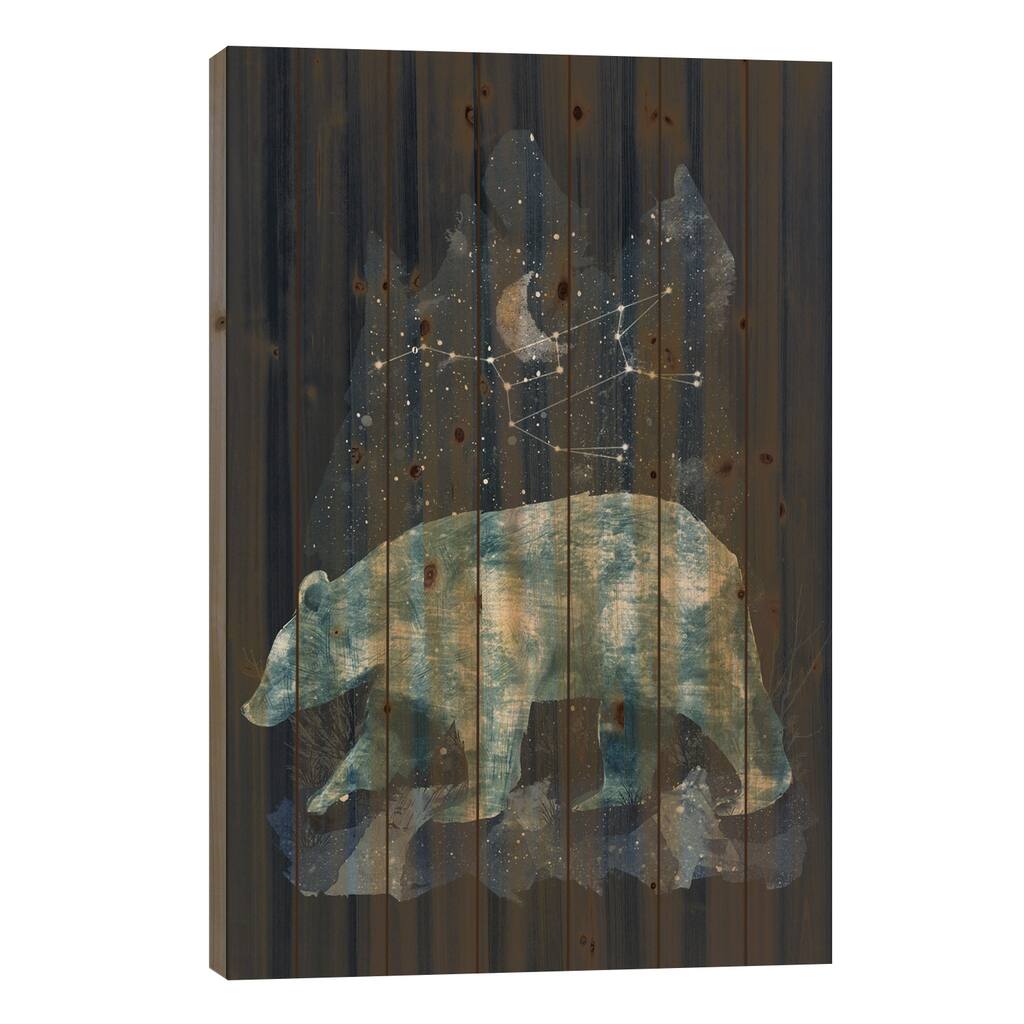 The Great Bear Print On Wood by Tracie Andrews - Multi-Color