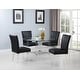preview thumbnail 1 of 5, Somette Contemporary Curved Flare-Back Parson Side Chair, Set of 2 Black