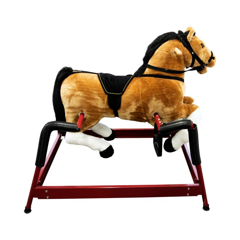 PonyLand Toys Spring Horse With Sound - Brown