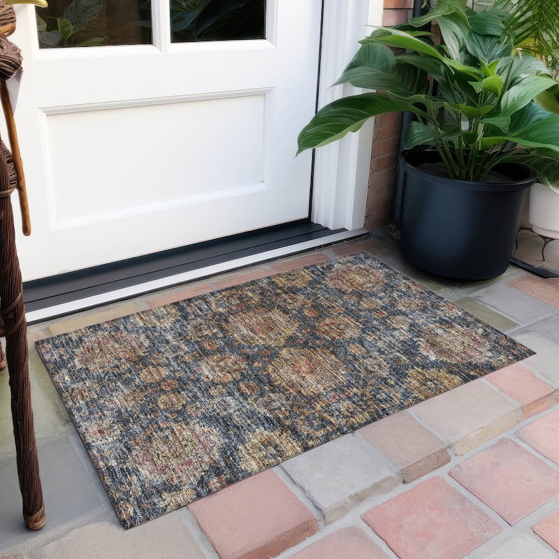 Machine Washable Indoor/ Outdoor Vintage Persian Chantille Rug