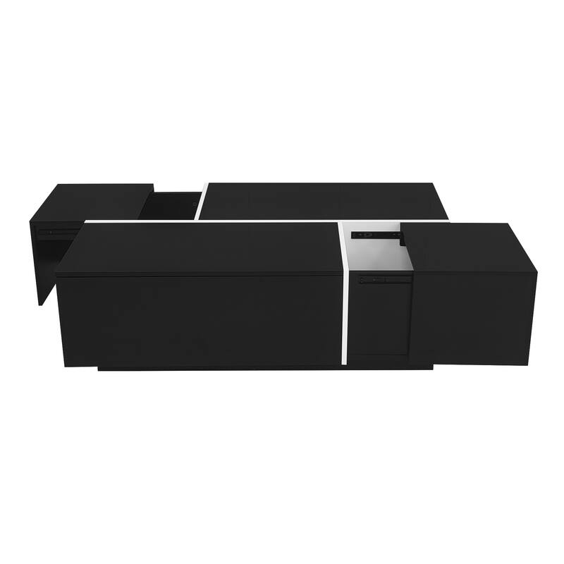 47.2-72.7'' Extendable Coffee Table with Hidden Storage for Living Room