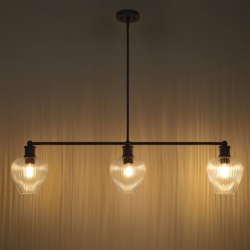 Acroma 3 - Light Dimmable Kitchen Island Linear Chandelier