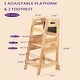 preview thumbnail 7 of 5, Adjustable Toddler Step Stool,100% Natural Wood,Develops Independence - Wood