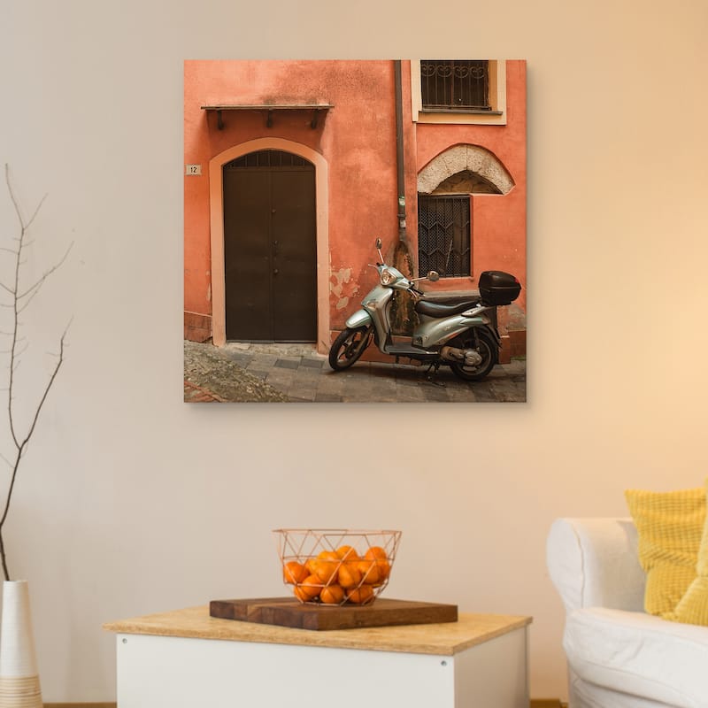 Moped Square by Sossi Madzounian Canvas Art Print