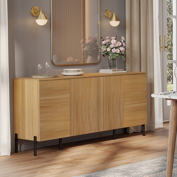 Wampat 61 Sideboard Buffet Cabinets with Storage Oak