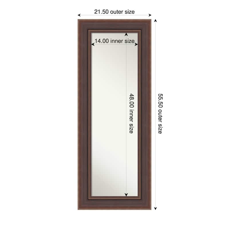 Moab Non-Beveled Framed Full-Length On the Door Mirror - Moab Brown Bronze - 22 x 56 in