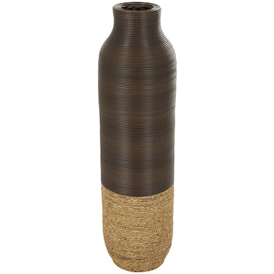 Seagrass Handmade Decorative Vase - Dark Brown - Roche River Decor