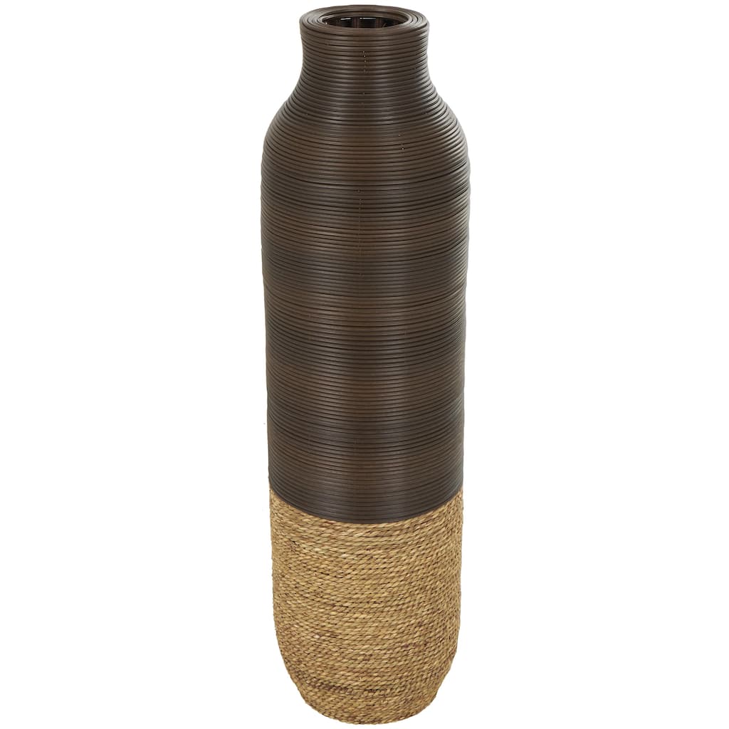 Seagrass Handmade Decorative Vase - Dark Brown - Roche River Decor