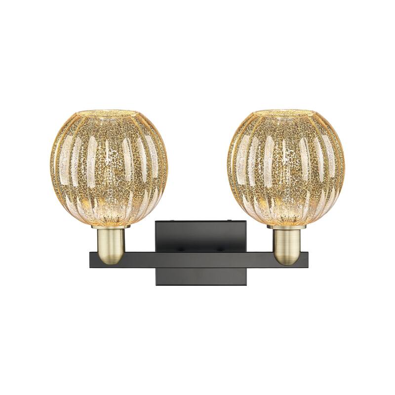 Innovations Lighting Downtown Urban - Preston - 2 Light 16" Globe Shade Bath Vanity Light