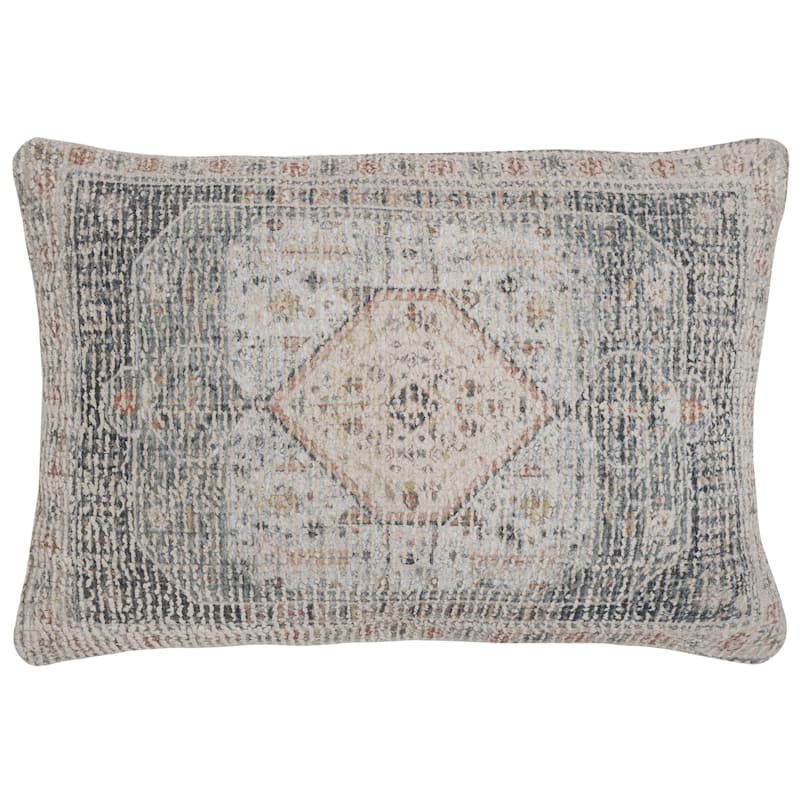 SAFAVIEH Home Jayde 16 x 22-inch Moss Green/Blush Lumbar Pillow