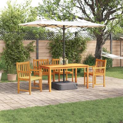 vidaXL Dining Table Set Set of 5 Brown Solid Acacia wood Durable - 55.1 x 31.5 x 29.1