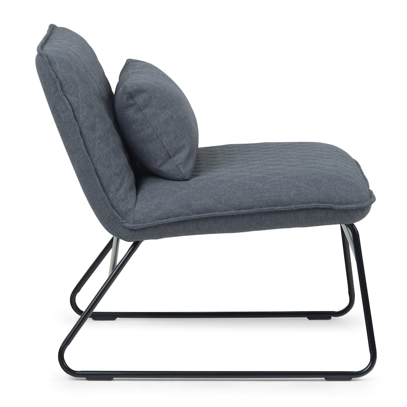 WYNDENHALL Cohan 25 inch Wide Modern Accent chair with Lumbar Pillow - 25.2 x 28.7 x 28