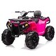 preview thumbnail 1 of 13, 2 Seater Kids Ride On ATV 4 Wheeler Electric Vehicle, Battery Powered Ride On Toy Car Pink