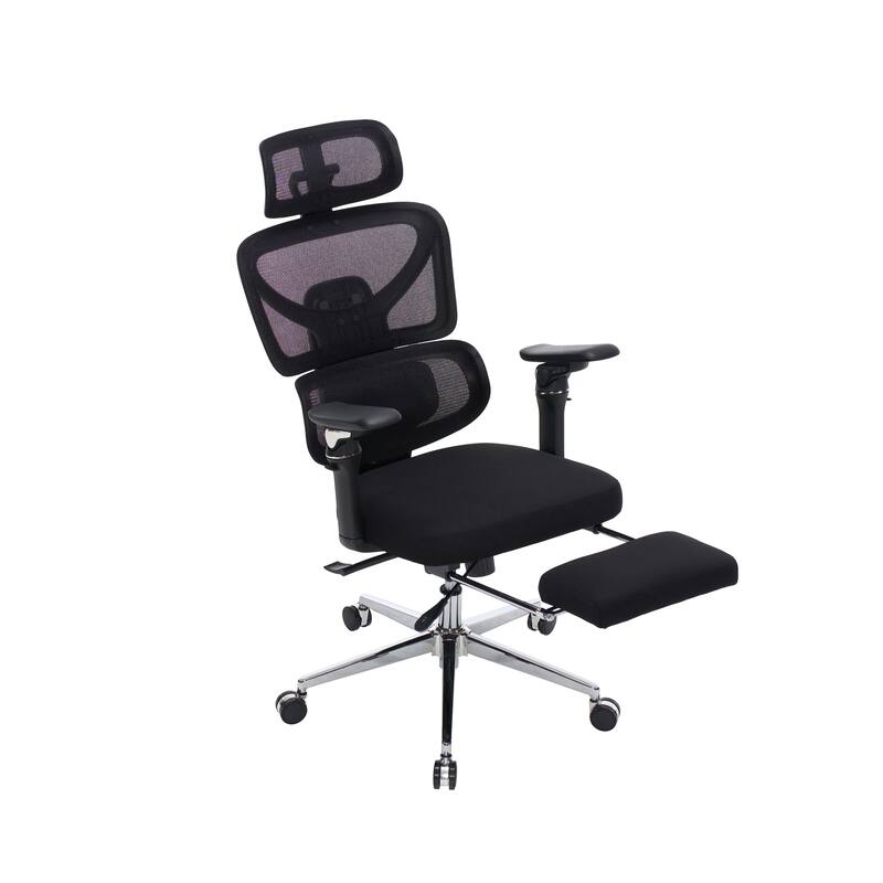 Ergonomic Home Office Desk Chair with Massage Lumbar Support,4 D Headrest, Adjustable Back High and Seat Depth