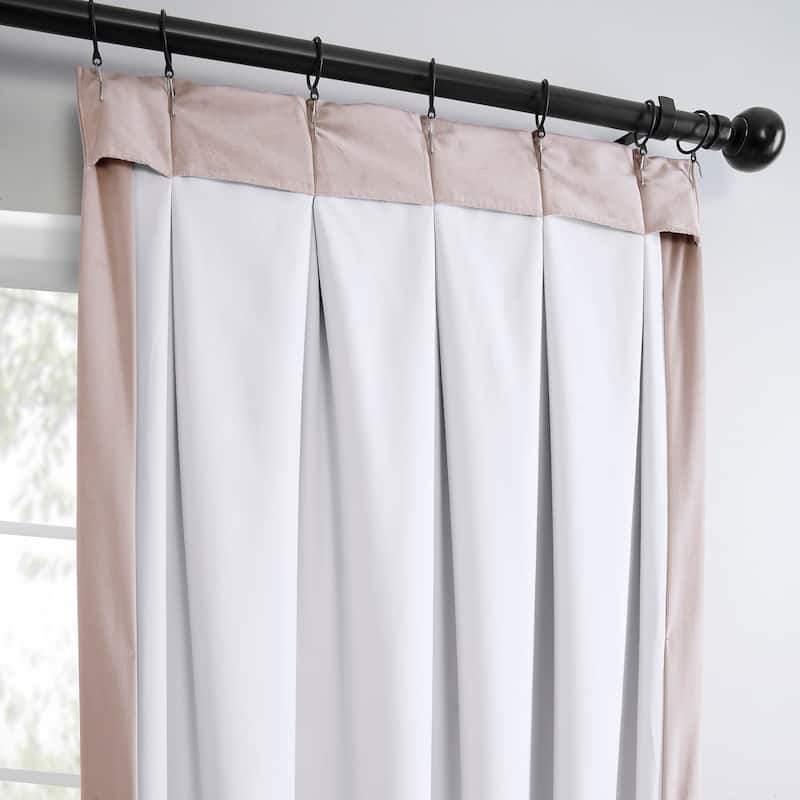 Exclusive Fabrics French Pleat Heritage Plush Velvet Room Darkening Curtains For Bedroom & Living Room Curtains (1 Panel)