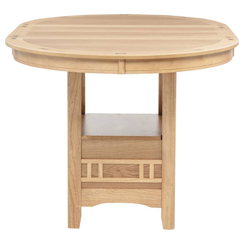 Coaster Furniture Lavon Oval Counter Height Table Brown - 42.00'' - 60.00'' x 42.00'' x 36.25''