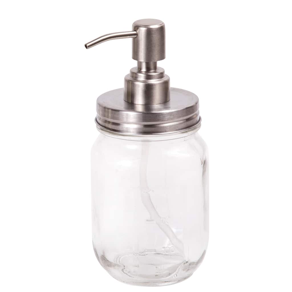 Creative Home 480 ml Mason Jar Soap Dispenser - Clear