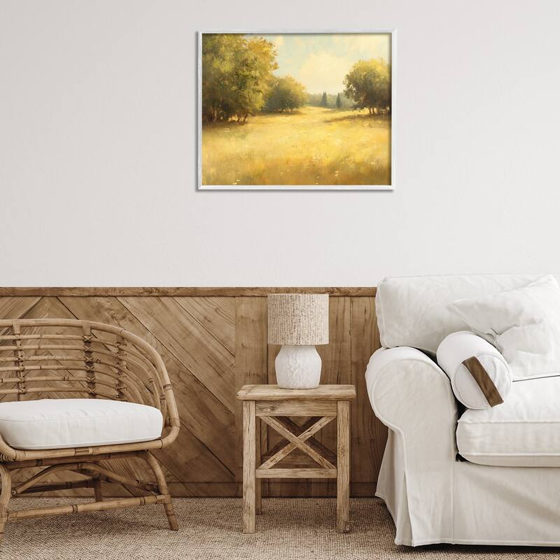 Stupell Calming Countryside Nature Framed Giclee Art Design By Petal Prints Design