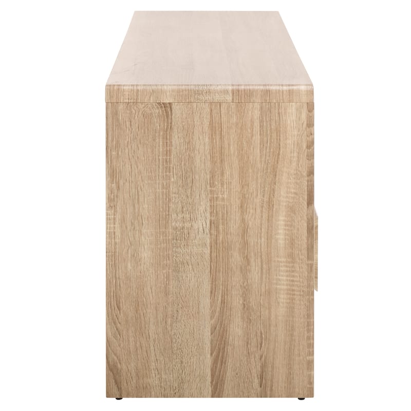 SAFAVIEH Arsenio 2-Drawer 2-Shelf Entertainment Media Stand for TVs up to 65" - 61"W x 16"D x 24"H
