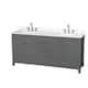 Option Dark Gray, Chrome Trim, White Quartz Top