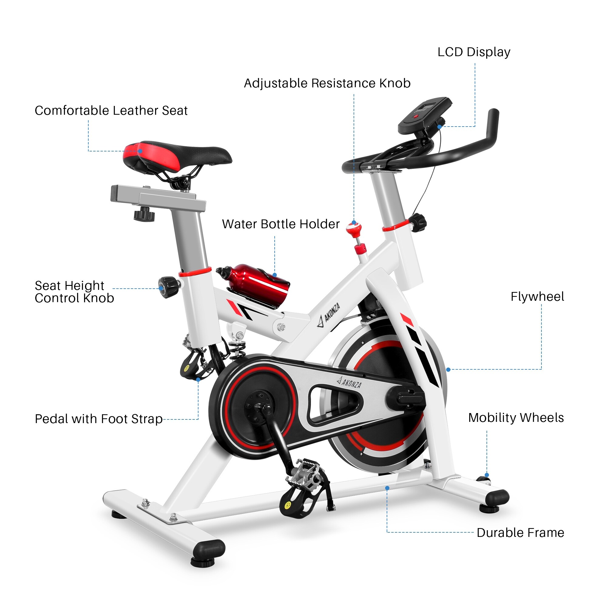 akonza stationary bike