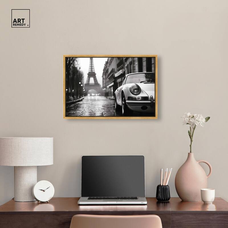 Rainy Day Paris Canvas by Art Remedy
