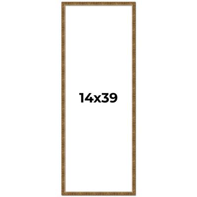 14x39 Frame Gold Kingsley Distressed Solid Wood Picture Frame Width