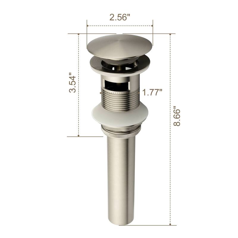 Bathroom Sink Pop Up Drain With Overflow Vessel Sink Lavatory Vanity Basin Drain Stopper Assembly