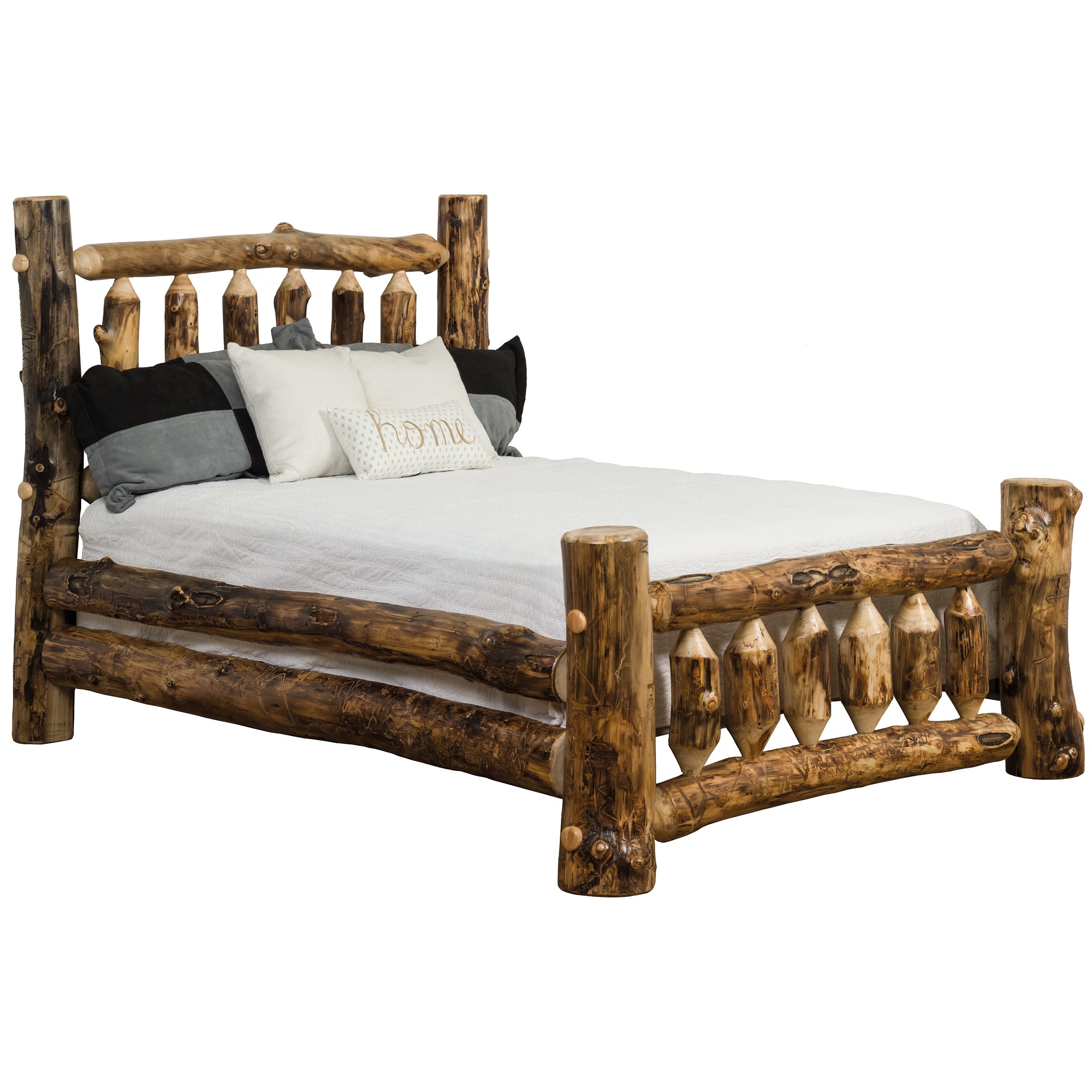 Rustic Aspen Log Bed