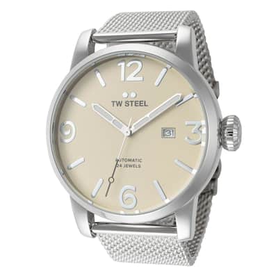 TW Steel Men's Maverick 48mm Automatic Watch TWS-MB6 - Beige - N/A