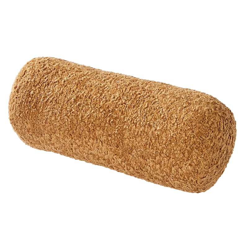 Sorra Home Indoor Soft-Textured Round Bolster Pillow