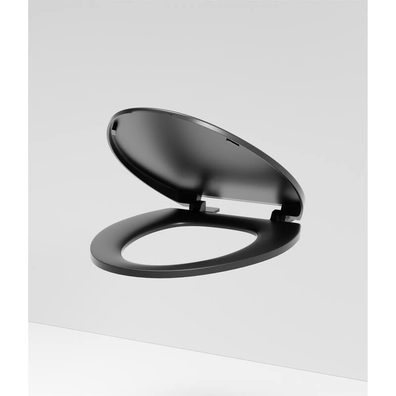 Only Toilet Seat Cover, Matte Black - Matte Black