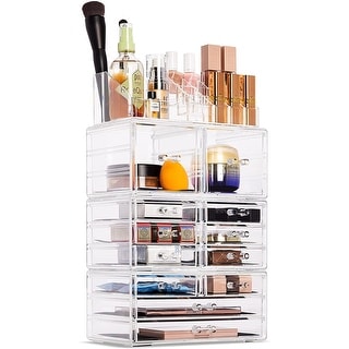Sorbus Cosmetic Makeup and Jewelry Storage Case Holder - 4-Piece Set ...