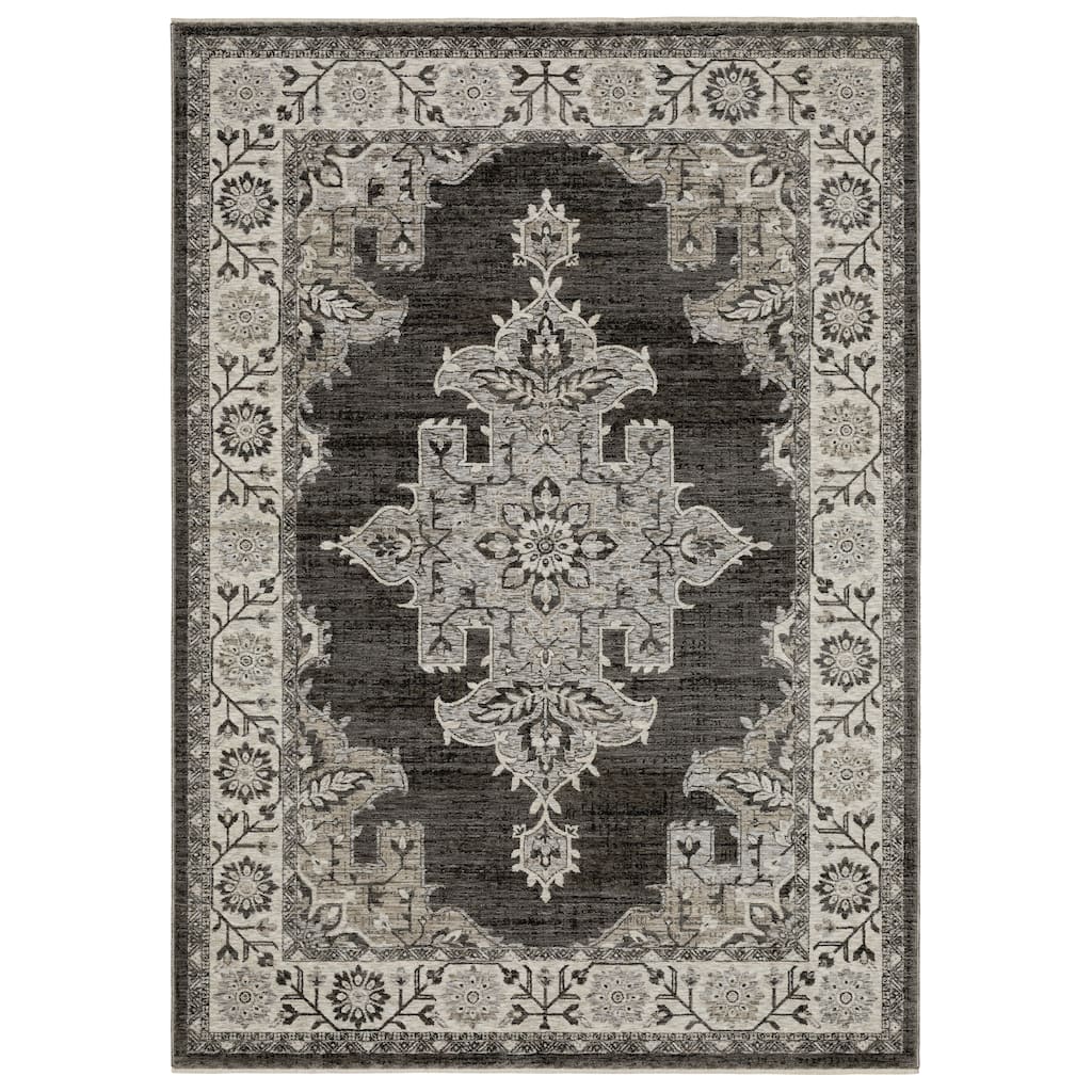 Style Haven Cádiz Medallion Grey/ Beige Area Rug
