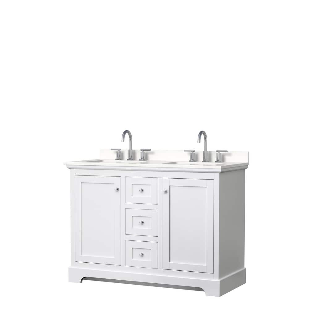 Avery 48-inch Double Vanity, Quartz Top