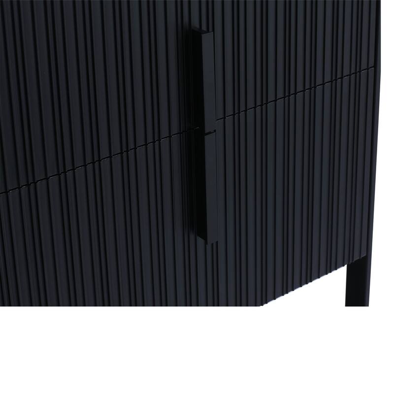 Fine Fixtures Serenity Modern Bathroom Vanity with Black Sintered Stone Top