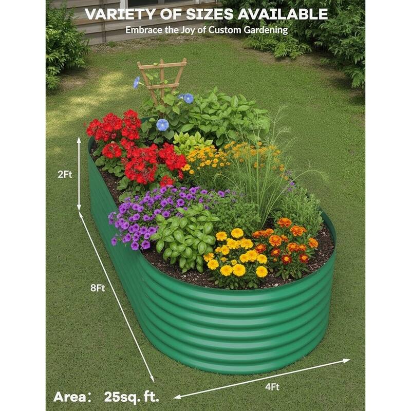 Outdoor Galvanized Raised Garden Beds