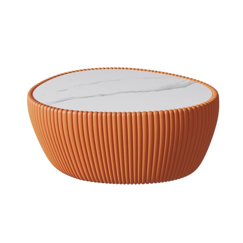 Modern Luxury Goose Eggs Shape Coffee Table with Marble Top