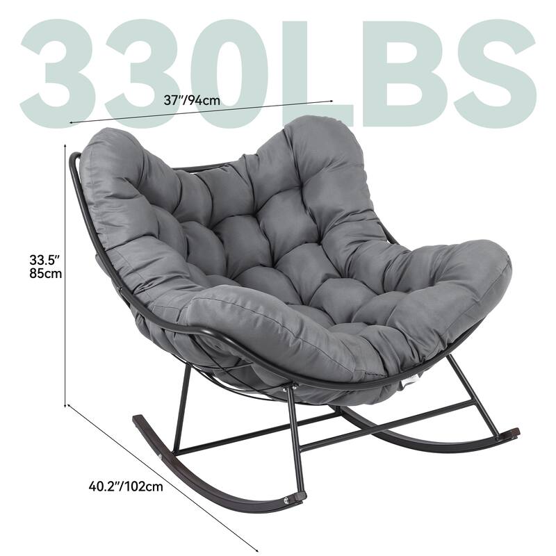 Moasis Outdoor Rocking Chair with Cushion