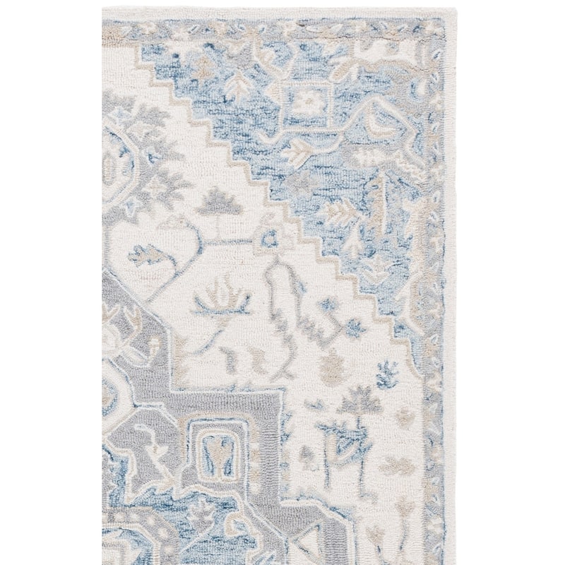 SAFAVIEH Handmade Micro-Loop Gulseven Medallion Wool Rug