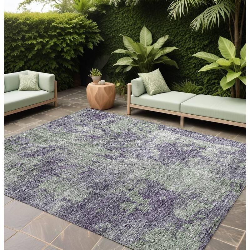 Jaz Modern Art-Inspired Weather Resistant Timeless Fusion Outdoor Rug - 9' X 12' - Multi
