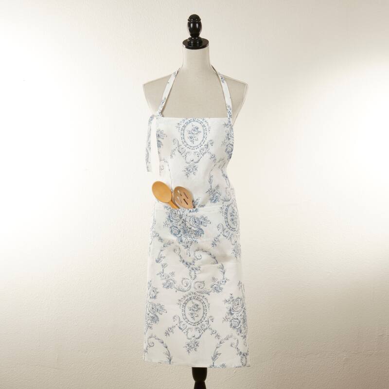 Charming Toile Floral Apron - 28"x35"